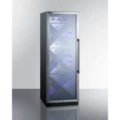 Summit 24" Wide Single Zone Commercial Wine Cellar with 12.6 Cu. Ft. Capacity, Diamond Style Wine Racks, Double-Pane Tempered Glass Door - SCR1401