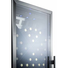 Summit 24" Wide Single Zone Commercial Wine Cellar with 12.6 Cu. Ft. Capacity, Diamond Style Wine Racks, Double-Pane Tempered Glass Door - SCR1401