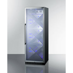 Summit 24" Wide Single Zone Commercial Wine Cellar with 12.6 Cu. Ft. Capacity, Diamond Style Wine Racks, Double-Pane Tempered Glass Door - SCR1401
