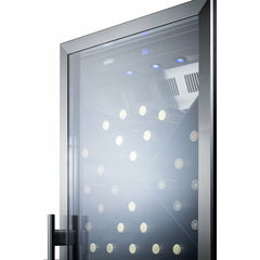Summit 24" Wide Single Zone Commercial Wine Cellar with 12.6 Cu. Ft. Capacity, Diamond Style Wine Racks, Double-Pane Tempered Glass Door - SCR1401