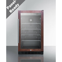 Summit 18" Wide Built-In Beverage Center, ADA Compliant with 2.7 Cu. Ft. Capacity, Adjustable Chrome Shelves, Tempered Glass Door, LED Lighting - SCR1841B