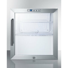 Summit 17" Compact Beverage Center with 1.7 cu. ft. Capacity Lock, 2 Shelves , LED Lighting, Factory Installed Lock, CFC Free, Commercially Approved - SCR215L