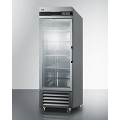 Summit 28" Reach-In Refrigerator with 23 cu. ft. Capacity, Automatic Defrost with Adjustable Cycle Defrost, Temperature Alarm, Open Door Alarm, Microprocessor Control Panel - SCR23SSG