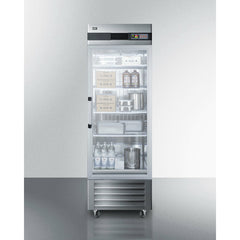 Summit 28" Reach-In Refrigerator with 23 cu. ft. Capacity, Automatic Defrost with Adjustable Cycle Defrost, Temperature Alarm, Open Door Alarm, Microprocessor Control Panel - SCR23SSG