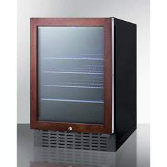 Summit 24" Wide Built-In Beverage Cooler with 4.2 Cu. Ft. Capacity, Adjustable Shelves, Lock, Double Pane Tempered Glass Door - SCR2466B