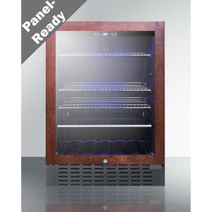 Summit 24" Wide Built-In Beverage Cooler with 4.2 Cu. Ft. Capacity, Adjustable Shelves, Lock, Double Pane Tempered Glass Door - SCR2466B