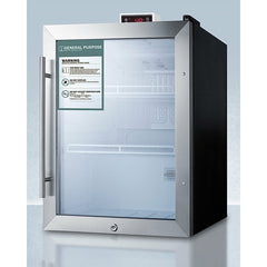 Summit 19" Compact All-Refrigerator with 2.1 Cu. Ft. Capacity, 2 Wire Shelves, Right Hinge with Reversible Doors, with Door Lock, Automatic Defrost CFC Free - SCR314LDTGP