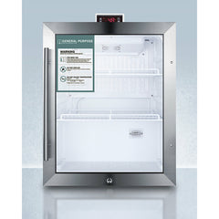 Summit 19" Compact All-Refrigerator with 2.1 Cu. Ft. Capacity, 2 Wire Shelves, Right Hinge with Reversible Doors, with Door Lock, Automatic Defrost CFC Free - SCR314LDTGP