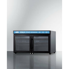 Summit 36" Wide Back Bar Beverage Center, Shallow Depth with 3.2 Cu. Ft. Capacity, Exterior LED Panel, Removable Shelves, Self-Closing Doors - SCR3502DLL