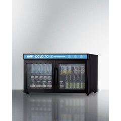 Summit 36" Wide Back Bar Beverage Center, Shallow Depth with 3.2 cu. ft. Capacity, Self Closing Door, 17.5" Shallow Depth, French Door Swing - SCR3502D