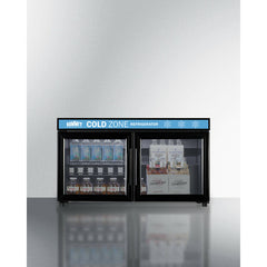 Summit 36" Wide Back Bar Beverage Center, Shallow Depth with 3.2 cu. ft. Capacity, Self Closing Door, 17.5" Shallow Depth, French Door Swing - SCR3502D