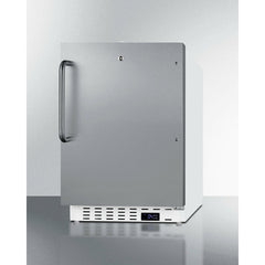 Summit 21" Wide Built-In Commercial All-Refrigerator, ADA Compliant with 3.32 cu. ft. Capacity, 4 Wire Shelves, Right Hinge with Door Lock, Crisper Drawer, Automatic Defrost ADA Compliant, Factory Installed Lock, CFC Free - SCR504SSTBADA