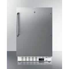 Summit 21" Wide Built-In Commercial All-Refrigerator, ADA Compliant with 3.32 cu. ft. Capacity, 4 Wire Shelves, Right Hinge with Door Lock, Crisper Drawer, Automatic Defrost ADA Compliant, Factory Installed Lock, CFC Free - SCR504SSTBADA