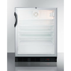Summit 24" Wide Craft Beer Pub Cellar, ADA Compliant with 5.5 cu. ft. Capacity Reversible Door, Lock, 5 Shelves , ADA Compliant, CFC Free, Commercially Approved - SCR600BGLDTPUBADA