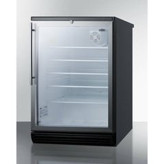Summit 24" Wide Built-In Beverage Center with 5.5 cu. ft. Capacity Lock, 5 Shelves , Factory Installed Lock, CFC Free, Commercially Approved, Automatic Defrost - SCR600BGLBIHV