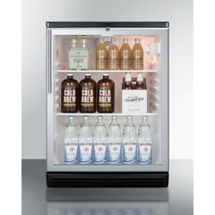 Summit 24" Wide Built-In Beverage Center with 5.5 cu. ft. Capacity Lock, 5 Shelves , Factory Installed Lock, CFC Free, Commercially Approved, Automatic Defrost - SCR600BGLBIHV