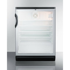 Summit 24" Wide Beverage Center with 5.5 cu. ft. Capacity Reversible Door, Lock, 5 Shelves , Factory Installed Lock, CFC Free, Commercially Approved - SCR600BGL