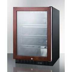 Summit 24" Wide Single Zone Built-In Commercial Wine Cellar with 5.0 Cu. Ft. Capacity, Digital Thermostat, Reversible Hinges - SCR610BLCHPNR