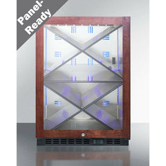 Summit 24" Wide Single Zone Built-In Commercial Wine Cellar with Reversible Door, Diamond Style Shelving, Stainless Steel Interior, Digital Thermostat - SCR610BLX