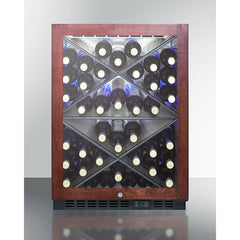 Summit 24" Wide Single Zone Built-In Commercial Wine Cellar with Reversible Door, Diamond Style Shelving, Stainless Steel Interior, Digital Thermostat - SCR610BLX