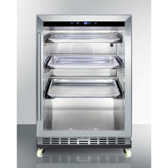 Summit 24" Wide Outdoor Mini Reach-In Beverage Center with Dolly - SCR611GLOSRI