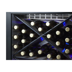 Summit 24" Wide Single Zone Outdoor Commercial Wine Cellar with 5.0 Cu. Ft. Capacity, Digital Thermostat, Stainless Steel Interior, Reversible Hinges - SCR611GLOSX