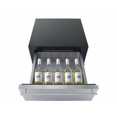 Summit 24" Wide Built-In Commercial Beverage Refrigerator With 4.76 cu. ft. Capacity, Top Drawer, Cantilevered Chrome Shelves, Double-Pane Tempered Glass Door - SCR615TD