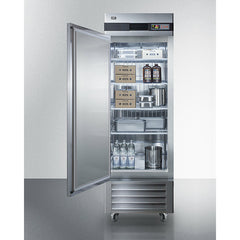Summit 28" Reach-In Refrigerator with 23.0 Cu. Ft. Capacity, Self Closing Door, Door Alarm, Temperature Alarm, Lock, Adjustable Wire Shelves - SCRR232
