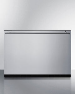Summit 24" Wide Built-In Outdoor Drawer Refrigerator with 2 cu. ft. Capacity, Frost Free Defrost, Frost-Free Operation, CFC Free, Commercially Approved, Child Lock, Temperature Memory Function, Right-Angle Plug, Sealed Back - SDR241OS