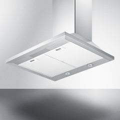 Summit 24" Wide Wall-Mounted Range Hood, ADA Compliant with Internal Blower, 3 Fan Speeds, Timer Function, Aluminum Cassette Filters, Slider Controls - SEH1524
