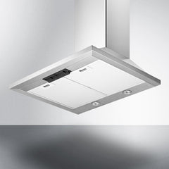 Summit 24" Wide Wall-Mounted Range Hood, ADA Compliant with Internal Blower, 3 Fan Speeds, Timer Function, Aluminum Cassette Filters, Slider Controls - SEH1524