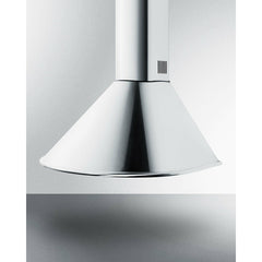 Summit 24" Wide Wall-Mounted Range Hood, ADA Compliant with 600 CFM Internal Blower, 3 Fan Speeds, Timer Function, Aluminum Filters, Slider Controls - SEH6624C