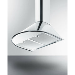 Summit 24" Wide Wall-Mounted Range Hood, ADA Compliant with 600 CFM Internal Blower, 3 Fan Speeds, Timer Function, Aluminum Filters, Slider Controls - SEH6624C