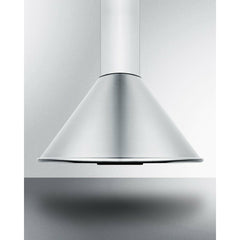 Summit 24" Wide Wall-Mounted Range Hood, ADA Compliant with 600 CFM Internal Blower, 3 Fan Speeds, Timer Function, Aluminum Filters, Slider Controls - SEH6624C