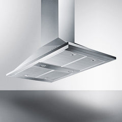 Summit 36" Wide Island Hood with 600 CFM Internal Blower, 3 Fan Speeds, Timer Function - SEIH1536CV3