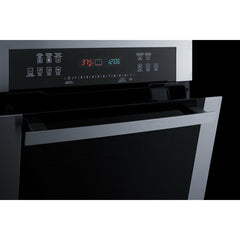 Summit 24" Wide Electric Wall Oven with Convection, Steam Clean, Proofing, Delayed Start, Adjustable Racks, Automatic Shutoff, Oven Light, Control Lock - SEW24SS