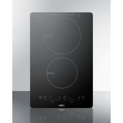 Summit 13" Wide 120V 2-Burner Induction Cooktop with 7-Piece Cookware Set, Hot Surface Indicator, Child Lock, 2 Cooking Zones - SINC2B120