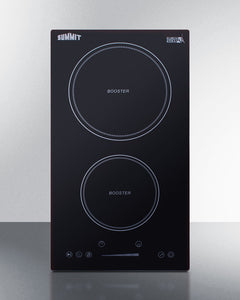Summit 12" Wide 208-240V 2-Zone Induction Cooktop with 2 Elements, Hot Surface Indicator, ADA Compliant, Induction Technology, Child Lock, Safety Shut-Off Control - SINC2B230B