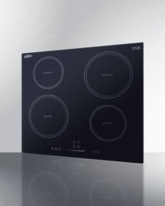 Summit 24" Wide 208-240V 4-Zone Induction Cooktop  with 4 Elements, Hot Surface Indicator, ADA Compliant, Induction Technology, Child Lock, Safety Shut-Off Control - SINC4B241B