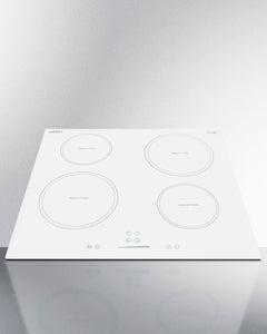 Summit 24" Wide 208-240V 4-Zone Induction Cooktop with 4 Elements, Hot Surface Indicator, ADA Compliant, Induction Technology, Child Lock, Safety Shut-Off Control - SINC4B242W