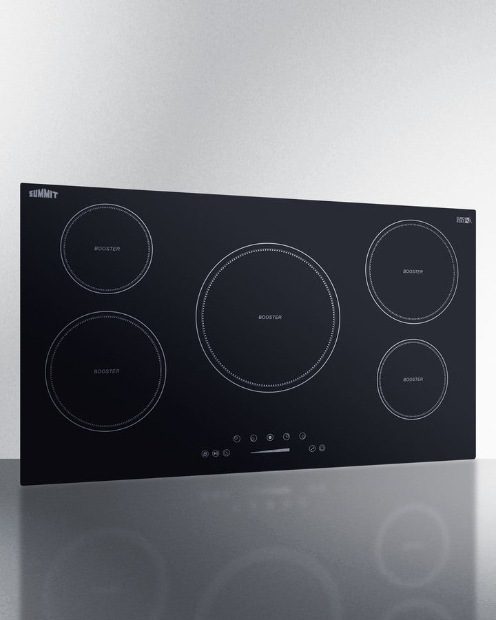 Summit 36" Wide 208-240V 5-Zone Induction Cooktop with 5 Elements, Hot Surface Indicator, ADA Compliant, Induction Technology, Child Lock, Safety Shut-Off Control - SINC5B36B