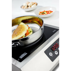 Summit 13" Portable 115V Induction Cooktop with 1 Cooking Zone, Multiple Power Levels, Automatic Pan Recognition - SINCCOM1