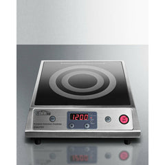 Summit 12" Portable 115V Induction Cooktop with 1800W Radiant Element, Ten Power Levels, Digital Controls - SINCFS1