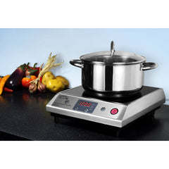 Summit 13" Portable 115V Induction Cooktop with 1 Cooking Zone, Multiple Power Levels, Automatic Pan Recognition - SINCCOM1