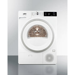 Summit 24" Wide 208-240V Heat Pump Dryer with 3.88 Cu. Ft. Capacity, Slim-Fitting Design, Heat Pump Operation, Stainless Steel Drum - SLD242W