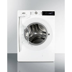 Summit 24" Wide 208-240V Washer with 2.3 Cu. Ft. Capacity, Slim-Fitting Design, Stainless Steel Tub, 14 Wash Settings, Delay Start, Standby Mode - SLW241W