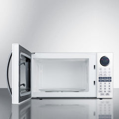 Summit 21" Compact Microwave with 1,000 Watts, 5 Power Levels, One-Touch Auto Cook Menu, Rotary Turntable - SM1102WH