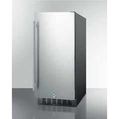 Summit 15" Wide Outdoor All-Refrigerator with 3 cu. ft. Capacity, 3 Glass Shelves, Right Hinge with Reversible Doors, with Door Lock, Frost Free Defrost LED Lighting, Digital Thermostat, Factory Installed Lock, - SPR316OS