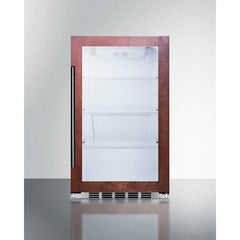 Summit 19" Shallow Depth Indoor/Outdoor Beverage Cooler with 3.13 cu. ft. Capacity Lock, 3 Shelves , Adjustable Glass Shelves, LED Lighting, Digital Thermostat, Factory Installed Lock, CFC Free, Commercially Approved - SPR489OS