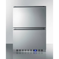 Summit 24" Wide 2-Drawer All-Refrigerator with 3.4 cu.ft. Capacity, Automatic Defrost, Digital Thermostat, CFC Free, Automatic Defrost - SPR627OS2D